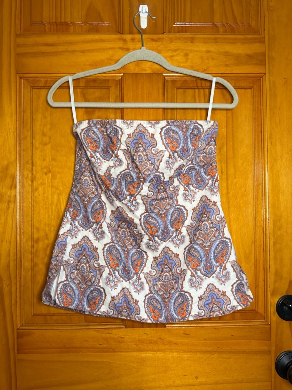 Y2K J. Crew Factory Paisley Tube Top 100% Cotton Women’s Size 4